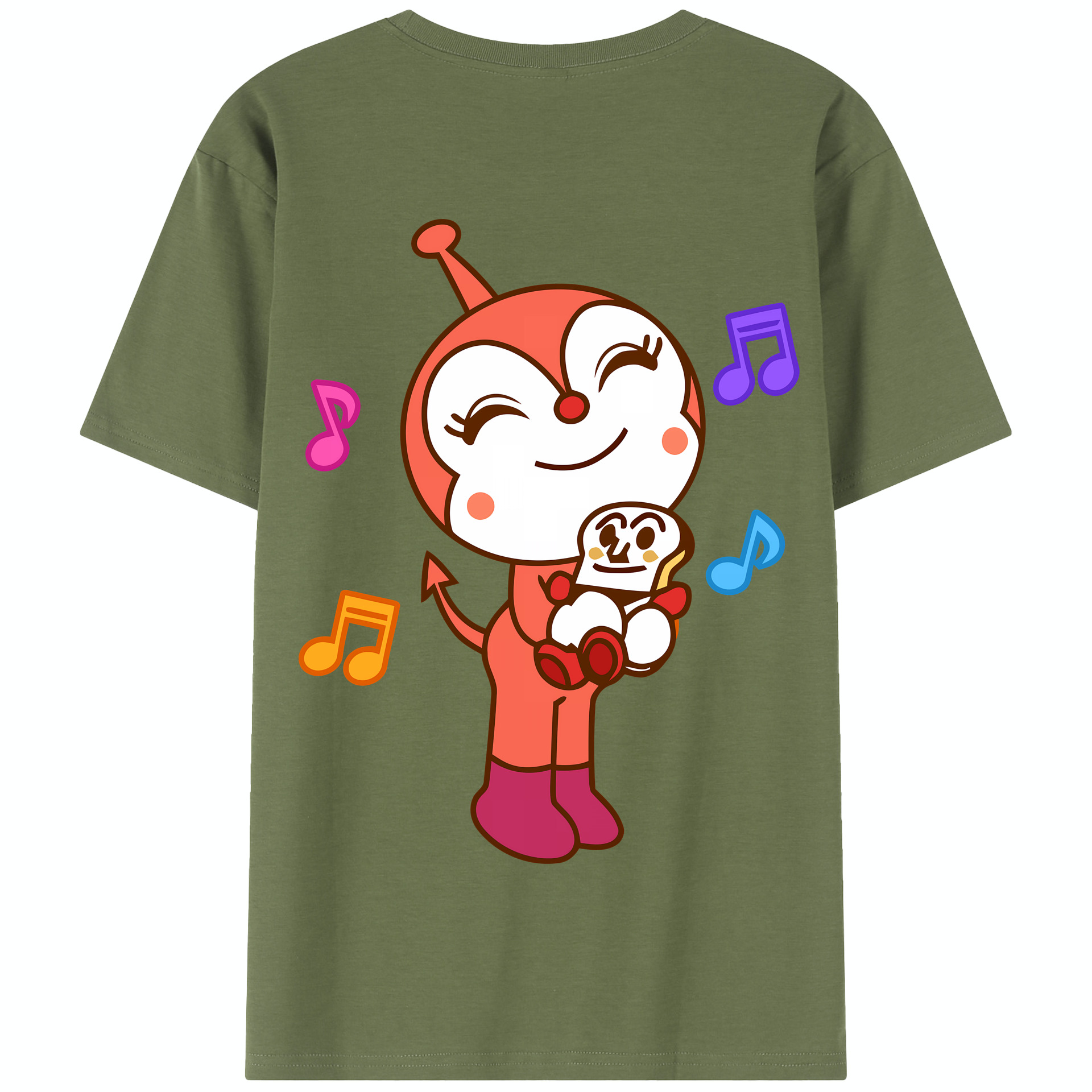 （画像用） アンパンマン Anpanman 綿100％半袖Tシャツ（背面プリント）